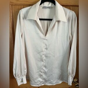 Grace Karin Cream Button Down Shirt